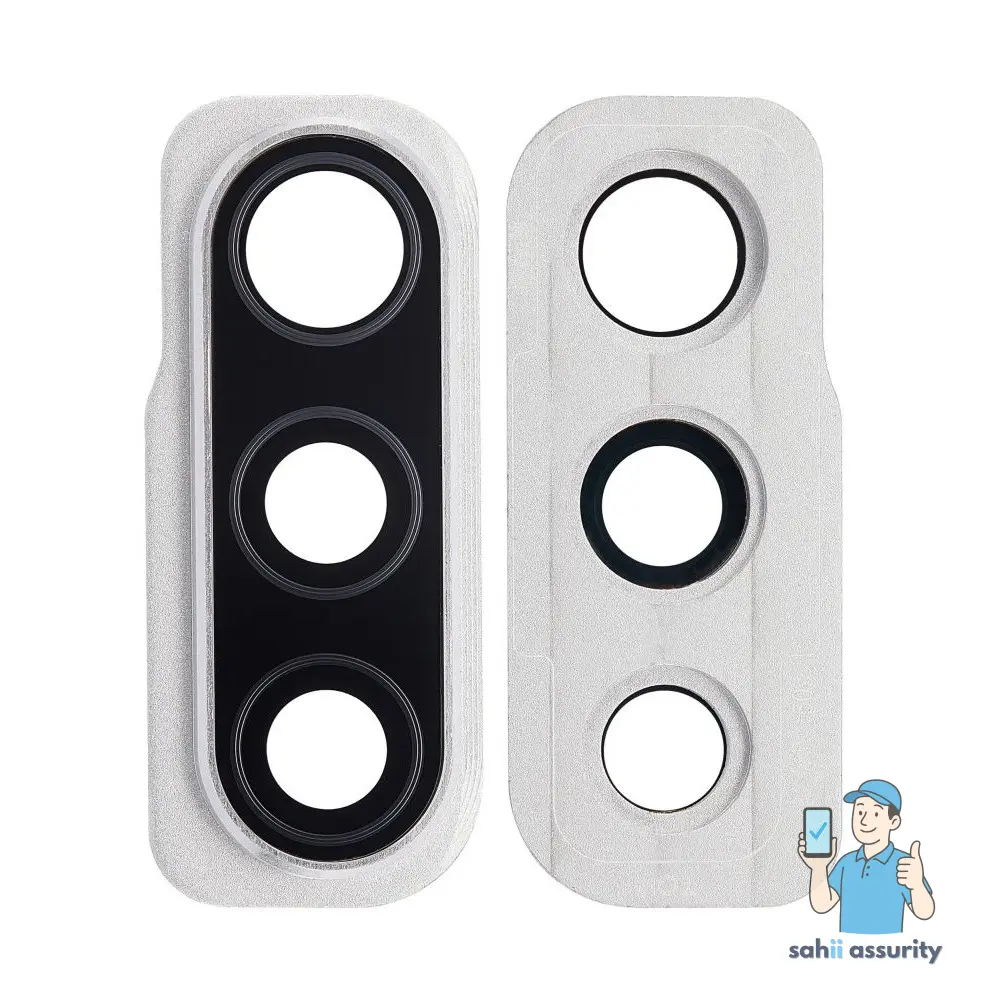 Camera Lens Glass with Frame for Samsung Galaxy A50s White